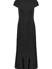 Ro&Zo Black Phoebe Scoop Back Peplum Hem Dress - Image 4 of 4