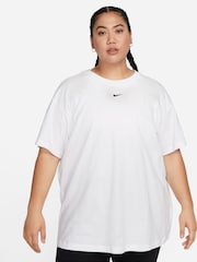 Nike White Curve Sportswear Essential T-Shirt - Image 1 of 5
