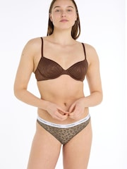 Calvin Klein Natural Sheer Marquisette Lace Demi Bra - Image 1 of 6