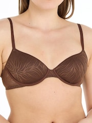 Calvin Klein Natural Sheer Marquisette Lace Demi Bra - Image 3 of 6