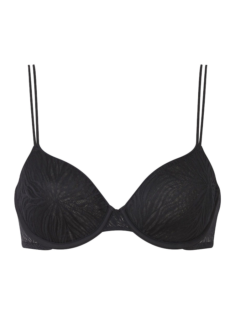 Calvin Klein Black Sheer Marquisette Lace Demi Bra - Image 2 of 3