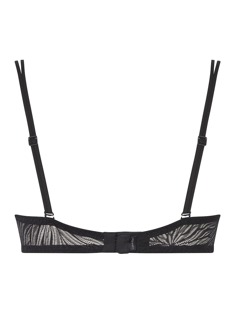 Calvin Klein Black Sheer Marquisette Lace Demi Bra - Image 3 of 3