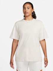 Nike Ivory Oversized Mini Swoosh T-Shirt - Image 1 of 5