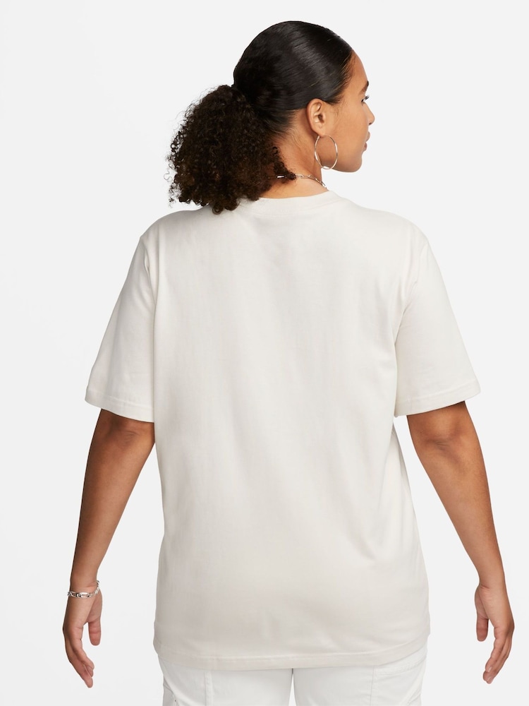 Nike Ivory Oversized Mini Swoosh T-Shirt - Image 2 of 5