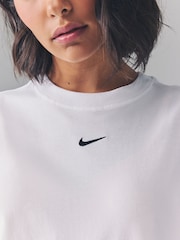 Nike White Oversized Mini Swoosh Sportswear T-Shirt - Image 5 of 5