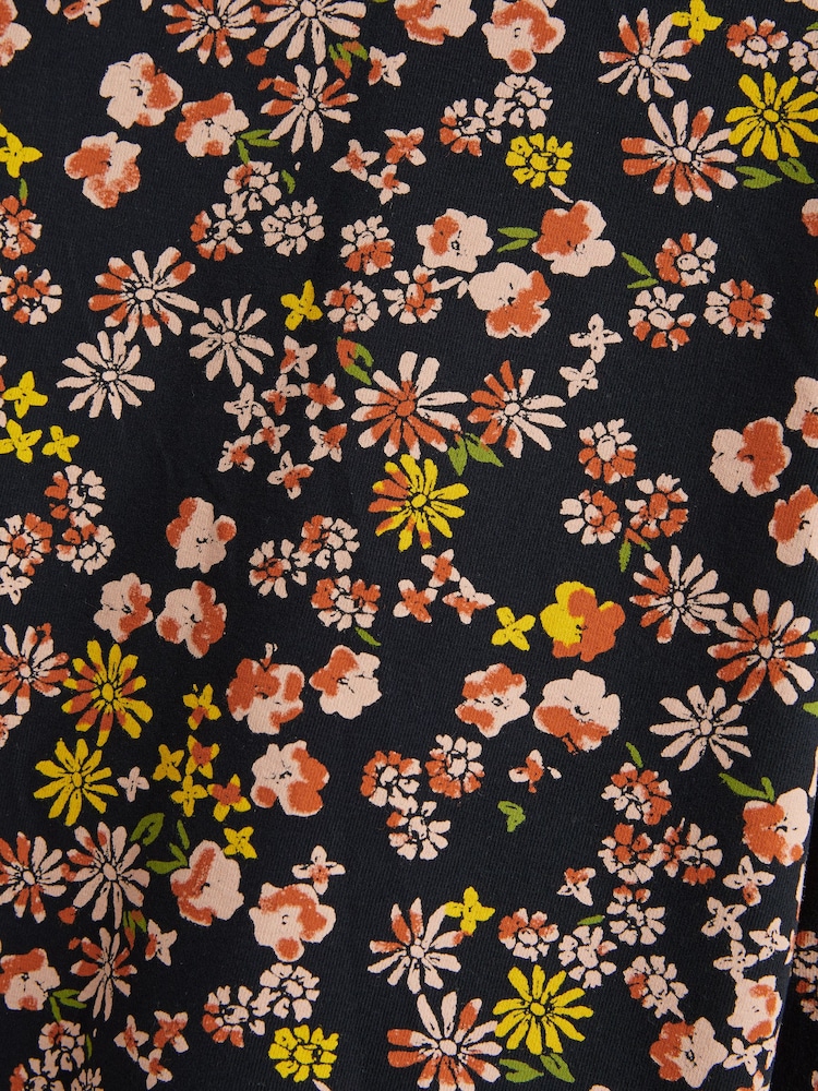 Black Floral High Neck Top (3-16yrs) - Image 7 of 7