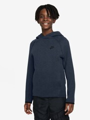 Nike Blue Tech Fleece Overhead Hoodie - Image 1 of 7
