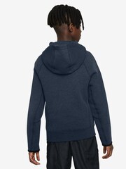 Nike Blue Tech Fleece Overhead Hoodie - Image 2 of 7