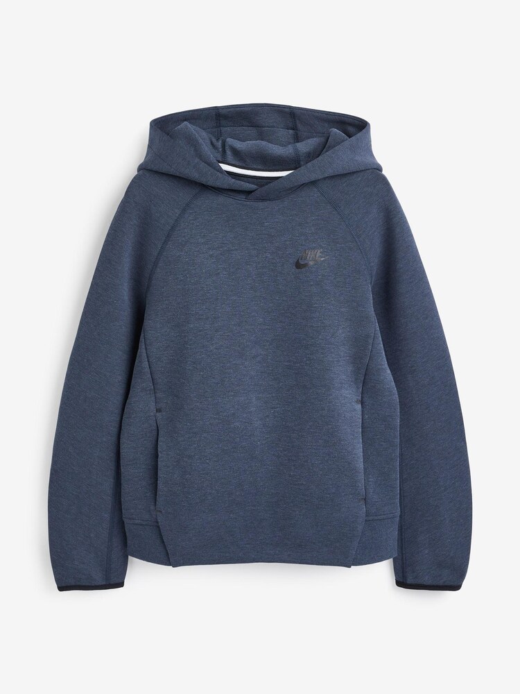 Nike Blue Tech Fleece Overhead Hoodie - Image 7 of 7
