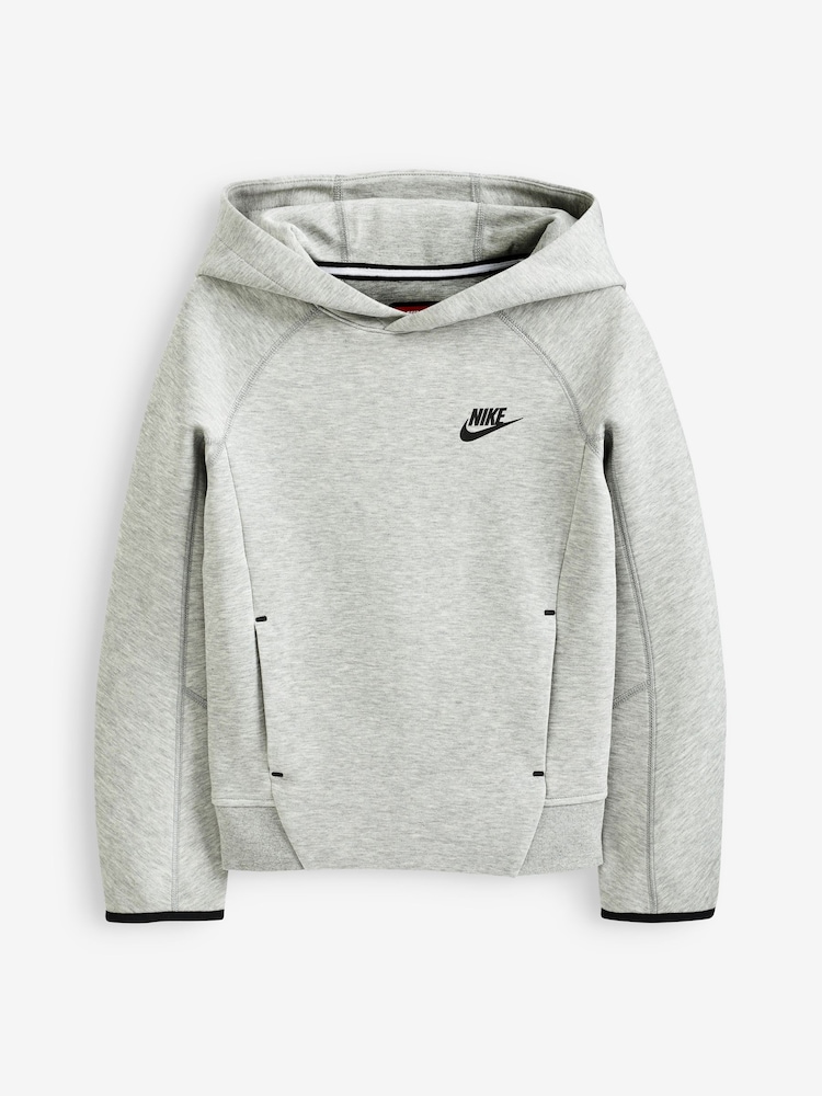 Nike Grey Tech Fleece Overhead Hoodie - Image 8 of 8