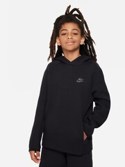 Nike Charcoal Grey/Black Tech Fleece Overhead Hoodie - Image 1 of 5