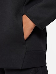 Nike Charcoal Grey/Black Tech Fleece Overhead Hoodie - Image 4 of 5