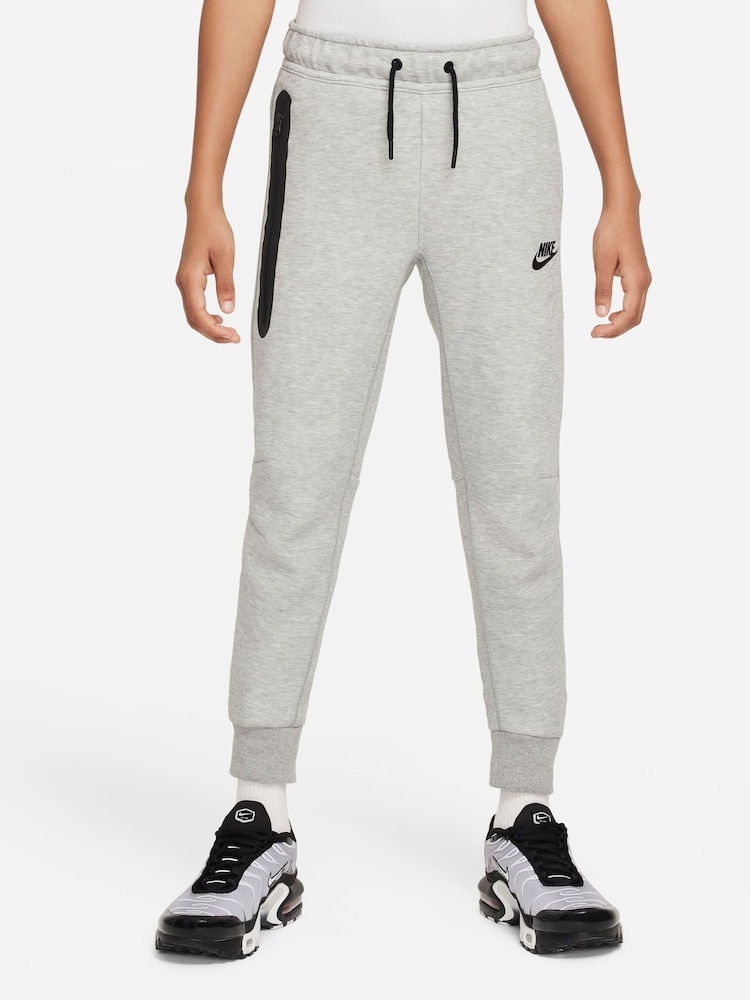Nike Dark Grey Heather Tech Fleece Joggers - Image 1 of 8