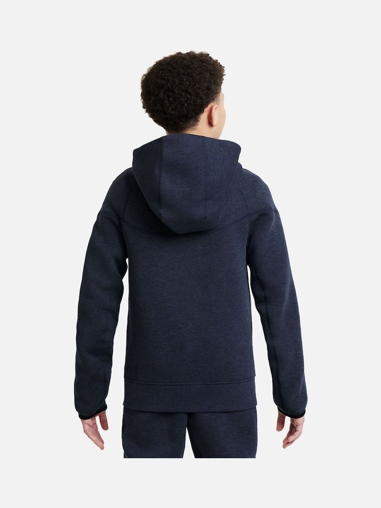 Dunkelblau - Nike Tech Fleece-Kapuzenjacke mit Reißverschluss - Bild 2 von 5