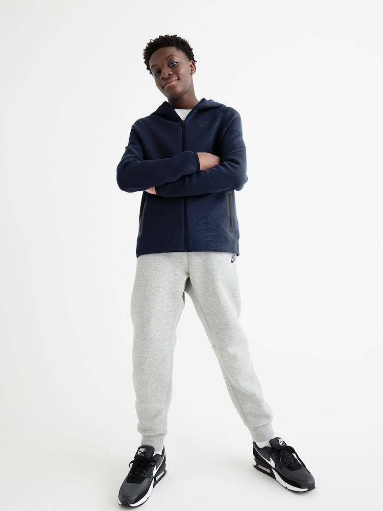 Nike Dark Blue Tech Fleece Zip Through Hoodie - Image 3 of 5