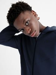 Dunkelblau - Nike Tech Fleece-Kapuzenjacke mit Reißverschluss - Bild 4 von 5