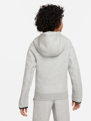 Nike Dark Grey Heather Tech Fleece Zip Through Hoodie - Image 2 of 7