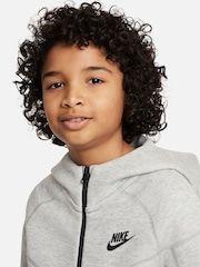 Nike Dark Grey Heather Tech Fleece Zip Through Hoodie - Image 3 of 7