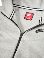 Nike Dark Grey Heather Tech Fleece Zip Through Hoodie - Image 6 of 7