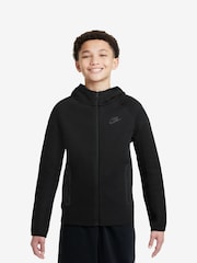 Nike Black Tech Fleece Zip Through Hoodie - Image 1 of 7