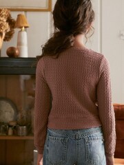 Brown Textured Wrap Long Sleeve T-Shirt (3-16yrs) - Image 2 of 6