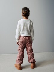 Ecru Cream Textured Wrap Long Sleeve T-Shirt (3-16yrs) - Image 3 of 7