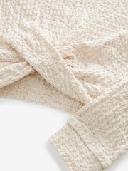 Ecru Cream Textured Wrap Long Sleeve T-Shirt (3-16yrs) - Image 7 of 7