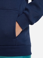 Nike Midnight Navy Club Fleece Zip Through Hoodie - Image 5 of 5