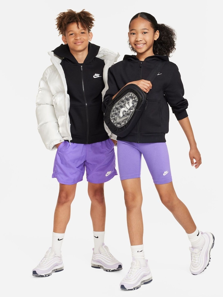 Siyah - Nike Club Polar Fermuarlı Kapüşonlu Üst - Image 5 of 11