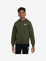 Nike Khaki Green Club Fleece Overhead Hoodie - Image 1 of 3