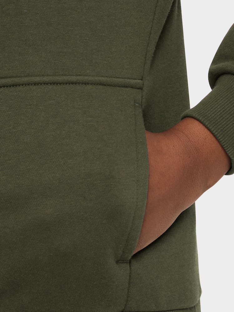 Nike Khaki Green Club Fleece Overhead Hoodie - Image 3 of 3