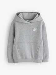 Nike Dark Grey Heather Club Fleece Pullover Hoodie - Image 4 of 8