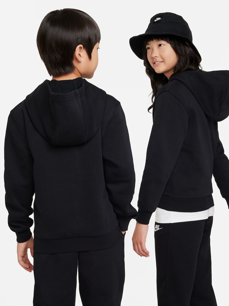 Noir - Sweat à capuche Nike Club en polaire à enfiler - Image 3 of 7