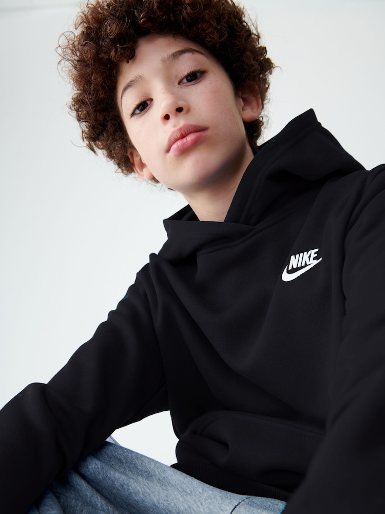 Nike Black Club Fleece Pullover Hoodie - Image 3 of 3 Nike Black Club Fleece Pullover Hoodie - Image 3 of 3