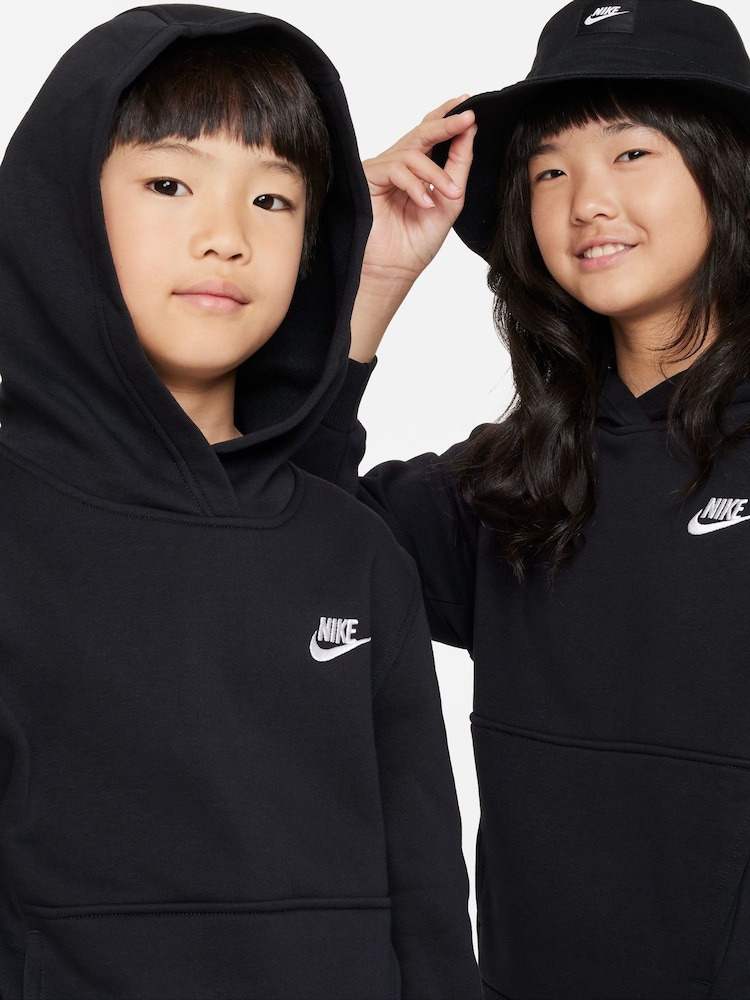 Noir - Sweat à capuche Nike Club en polaire à enfiler - Image 4 of 7