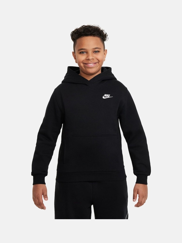 Noir - Sweat à capuche Nike Club en polaire à enfiler - Image 5 of 7