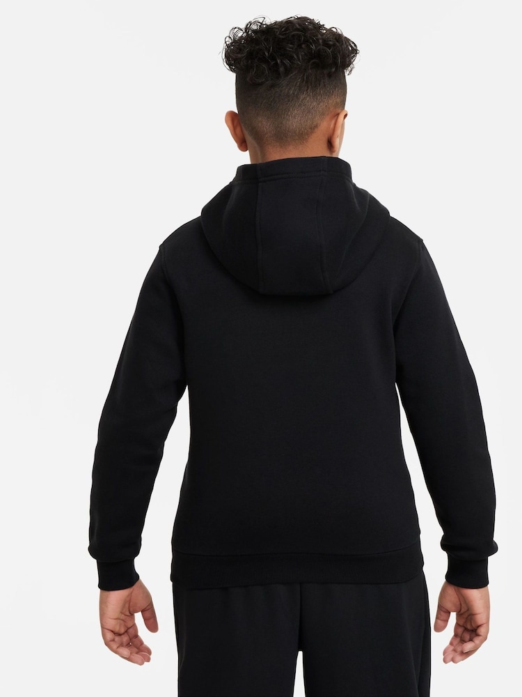 Noir - Sweat à capuche Nike Club en polaire à enfiler - Image 6 of 7