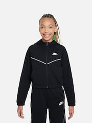 Nike Black Zip Through Wide Leg Tracksuit - Image 4 of 9