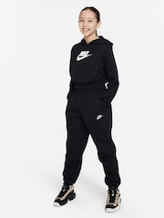 Nike Black Club Fleece Cropped Hoodie - Image 4 of 6