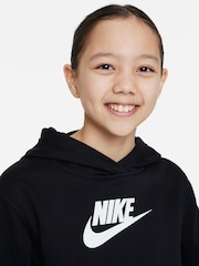 Nike Black Club Fleece Cropped Hoodie - Image 5 of 6
