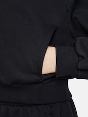 Nike Black Club Fleece Cropped Hoodie - Image 6 of 6