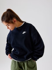 Čierna - Flísová mikina Nike Oversized Club - Obrázok 1 z 6