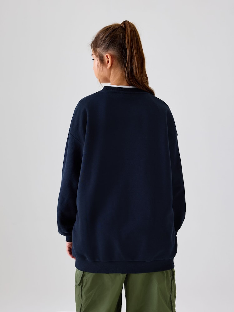 Nike Black Oversized Club Fleece Sweatshirt - Image 4 of 6