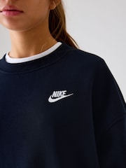Čierna - Flísová mikina Nike Oversized Club - Obrázok 6 z 6