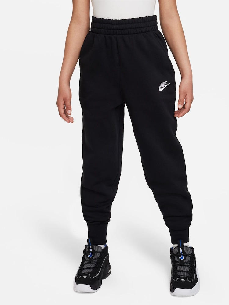 Nike Black Club Fleece HighWaisted Fitted Joggers - Image 1 of 6