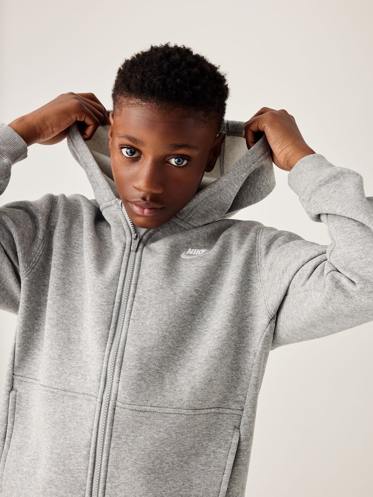 Nike Dark Grey Heather Club Fleece Tracksuit - Image 5 of 6