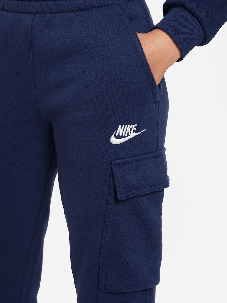 Nike Midnight Navy Club Fleece Cargo Joggers - Image 4 of 6