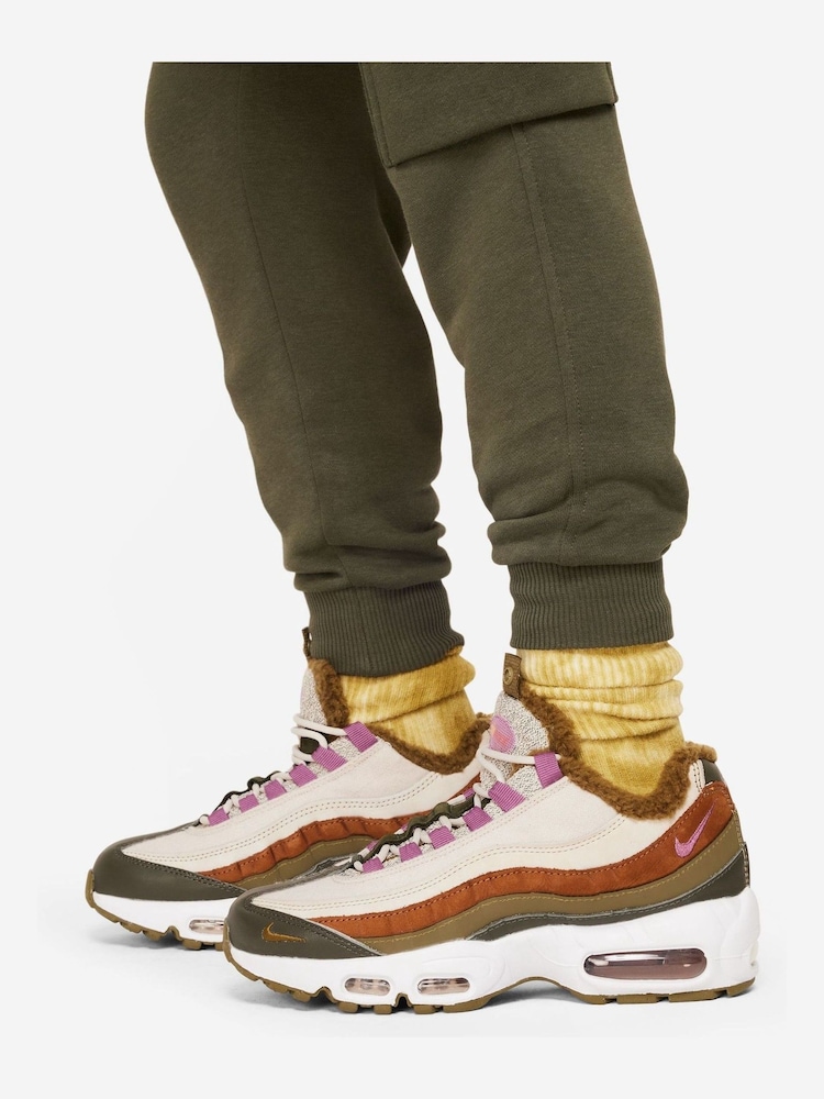Nike Khaki Green Club Fleece Cargo Joggers - Image 6 of 7
