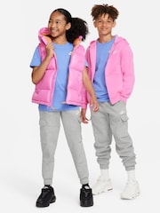 Ciemnoszary Heather - Polarowe joggersy cargo Nike Club - Image 5 of 8