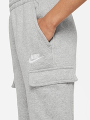 Ciemnoszary Heather - Polarowe joggersy cargo Nike Club - Image 7 of 8